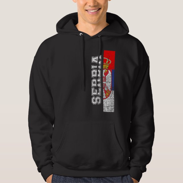 Serbiens kulturarv Pride Land Support Serbiens Fla Hoodie (Framsida)