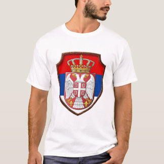 Serbiens medeltida sköld Serbien jackar om arm Srb T Shirt