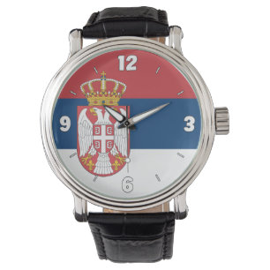 Serbiens nationella Flagga Patriotic Armbandsur