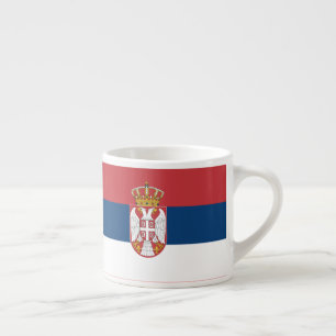 Serbiens nationella Flagga Uppsökt patriotisk Espressomugg