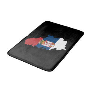 Serbiens patriotiska flagga badrumsmatta