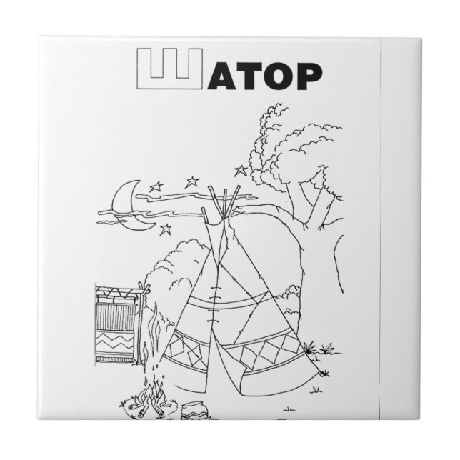 serbisk cyrillisk tält kakelplatta (Framsidan)