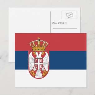 Serbisk flagg, Flagga av Serbien Vykort