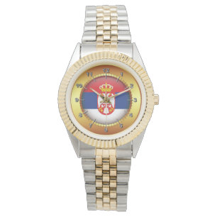 Serbisk flagga armbandsur