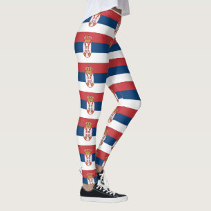 Serbisk flagga leggings