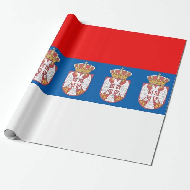 Serbisk flagga presentpapper (Utrullad)