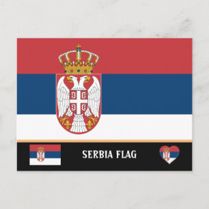 Serbisk flagga & Serbien - resa, semester /sport Vykort