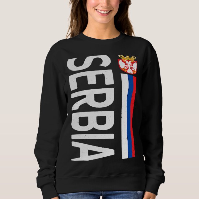 Serbisk Flagga serbisk root T Shirt (Framsida)