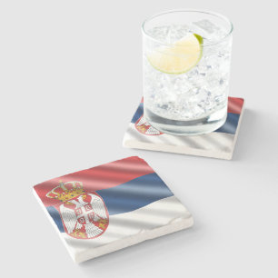 Serbisk flagga stenunderlägg