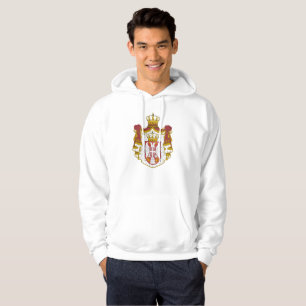 Serbisk lagärmar sweatshirt med luva