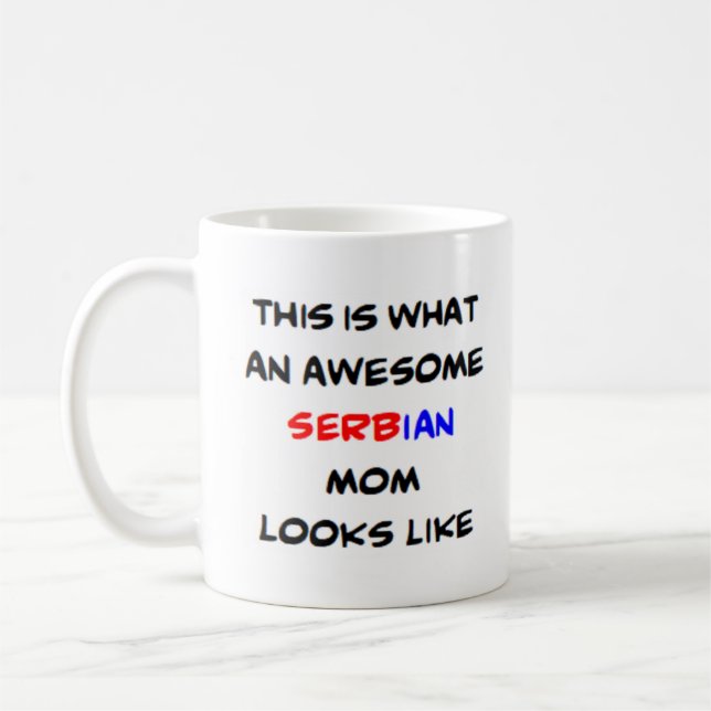 serbisk mamma, awesome kaffemugg (Vänster)