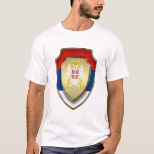 Serbisk medeltida sköld Serbiens statsvapen 2 T Shirt
