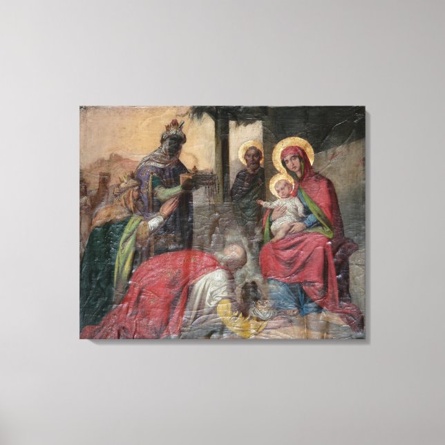 Serbisk-ortodox ikonografi i Valjevo kyrka. - Canvastryck (Framsida)