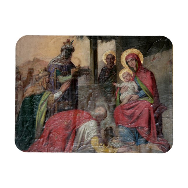 Serbisk-ortodox ikonografi i Valjevo kyrka. - Magnet (Horisontell)