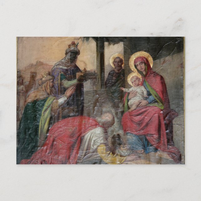 Serbisk-ortodox ikonografi i Valjevo kyrka. - Vykort (Framsida)