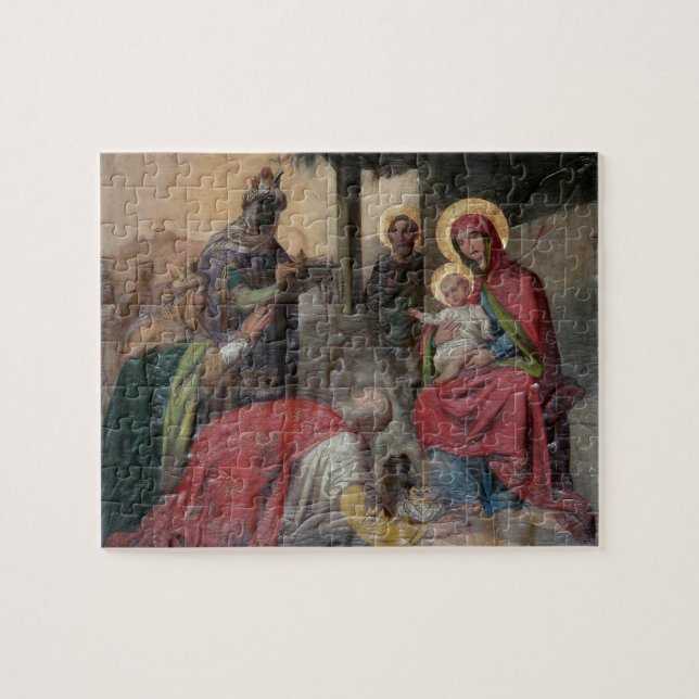 Serbisk-ortodox ikonografi i Valjevo-kyrkan. - Pussel (Horisontell)