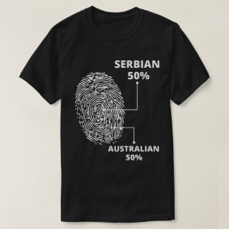 Serbiska australiska fingeravtryck t shirt