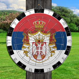 Serbiska Dartboard och serbiska Flagga/speltavla Darttavla
