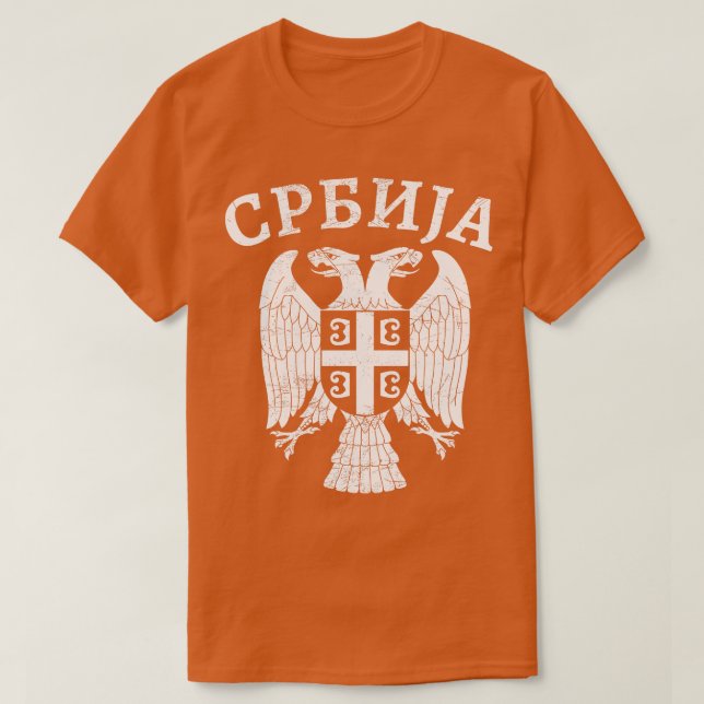 Serbiska Eagle Srbija 3 T Shirt (Design framsida)