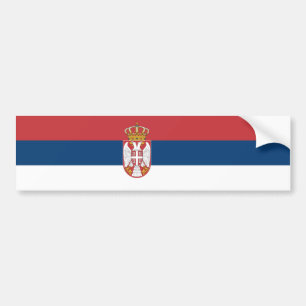 Serbiska Flagga Bildekal