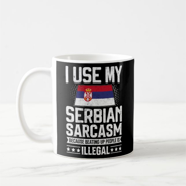 Serbiska Flagga för serber Kaffemugg (Vänster)
