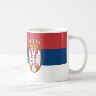 Serbiska Flagga keramiska kaffe Mugg