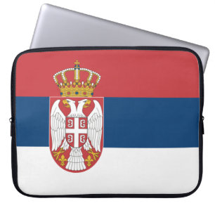 Serbiska Flagga Laptop Fodral