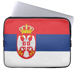 Serbiska flagga laptop fodral