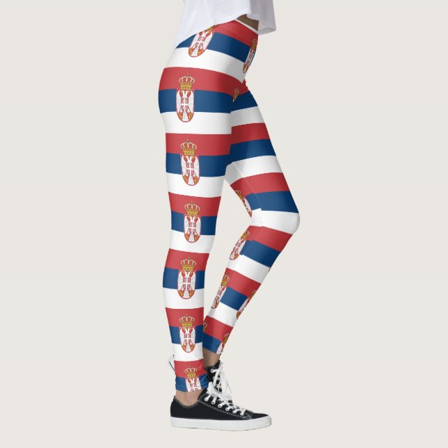 Serbiska flagga leggings (Höger)