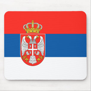 Serbiska Flagga Musmatta