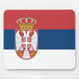 Serbiska Flagga Musmatta