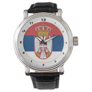 Serbiska Flagga och Serbien trendig mode /designbe Armbandsur