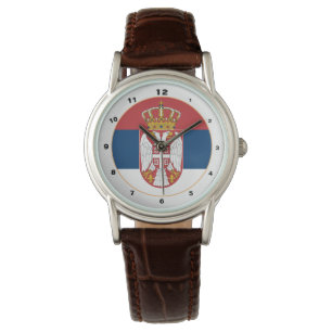 Serbiska Flagga och Serbien trendig mode /designbe Armbandsur