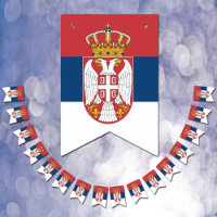 Serbiska Flagga & Party Serbien Banners /Bröllop