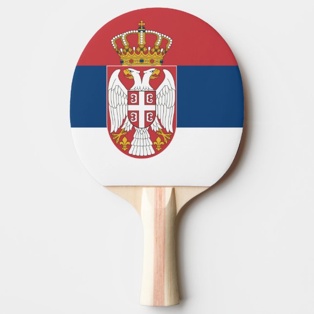 Serbiska Flagga Pingisracket (Framsidan)
