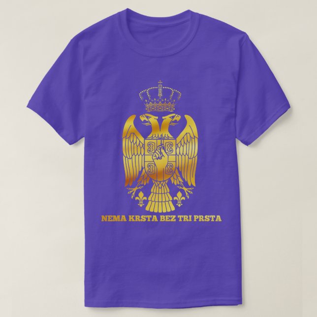 Serbiska Flagga Serbien Ortodox Kor Srbija T Shirt (Design framsida)
