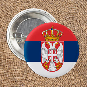 Serbiska Flagga & Serbiska mode patriot/sport Knapp