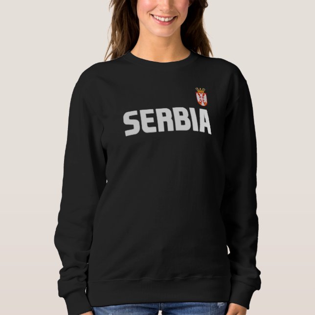 Serbiska Flagga serbiska Pridet Internationell Lan T Shirt (Framsida)