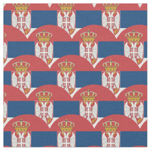 Serbiska Flagga & Serbiska Trendiget Fabric/mode Tyg