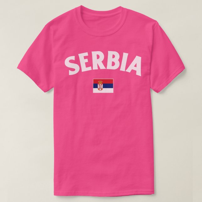Serbiska Flagga T Shirt (Design framsida)