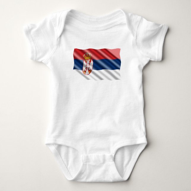 Serbiska flagga t shirt (Framsida)