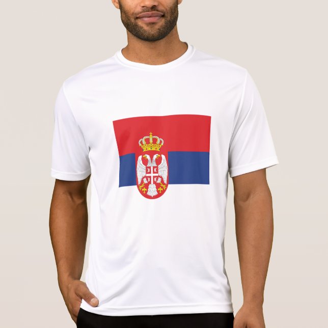 Serbiska flagga t shirt (Framsida)