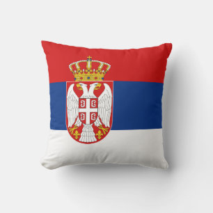 Serbiska Flagga x Flagga Pillow Kudde
