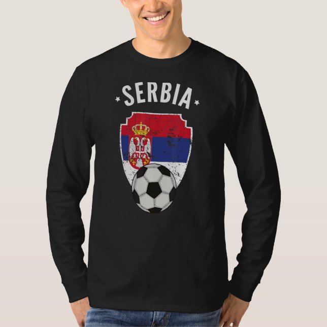 Serbiska fotbollsförbundet Serbiska Pridet R T Shirt (Framsida)