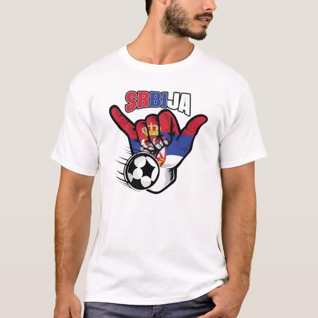 Serbiska fotbollsspelare t shirt (Framsida)