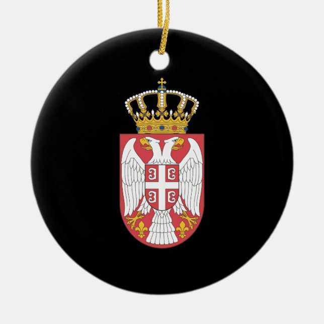 Serbiska jacka av arm julgransprydnad keramik (Framsidan)
