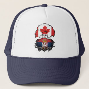 Serbiska kanadensiska kanadensiska Träd Roots Flag Keps
