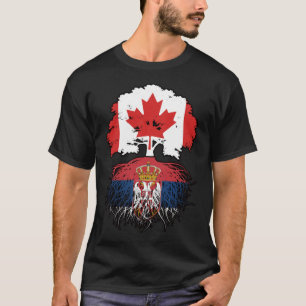 Serbiska kanadensiska kanadensiska Träd Roots Flag T Shirt