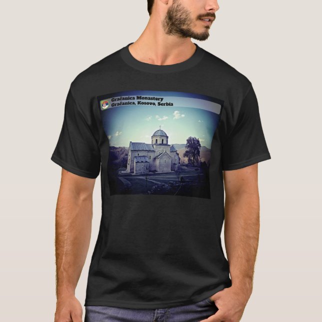 SERBISKA KLOSTER - Gračanica klostret T Shirt (Framsida)