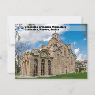 SERBISKA KLOSTER Gračanica ortodoxa klostret Vykort